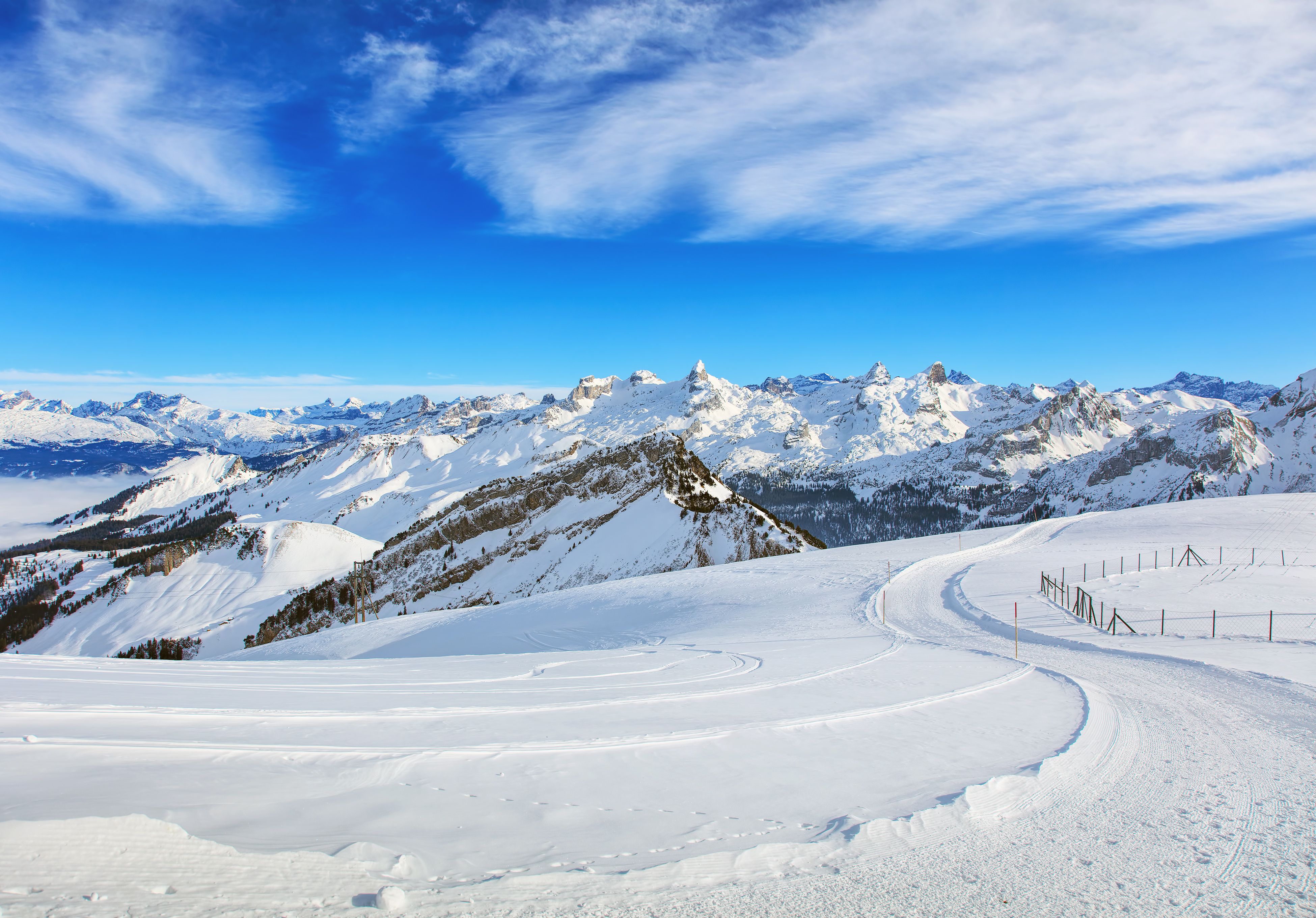 Swiss Alps in winter