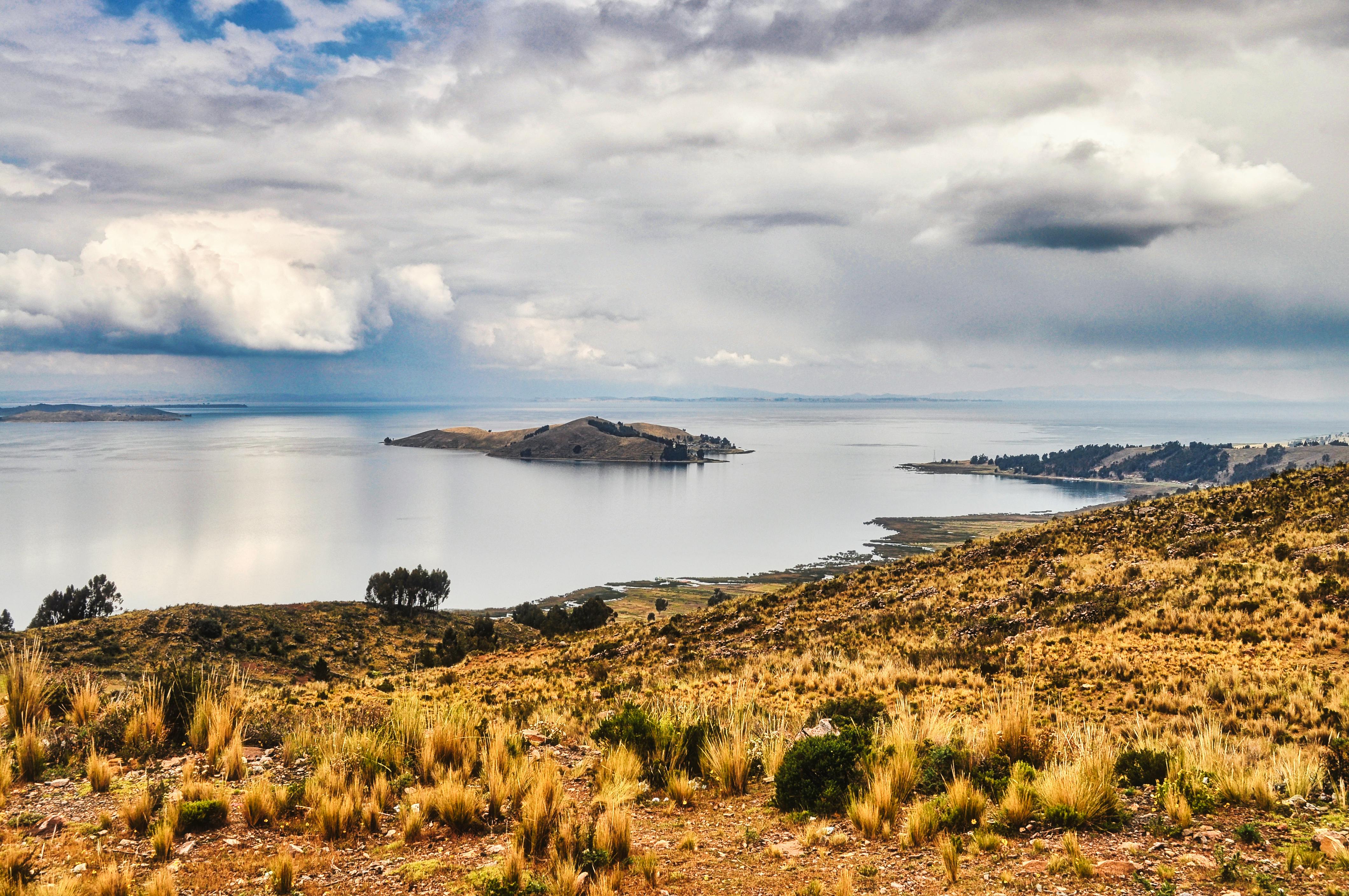 Lake Titicaca blue sky