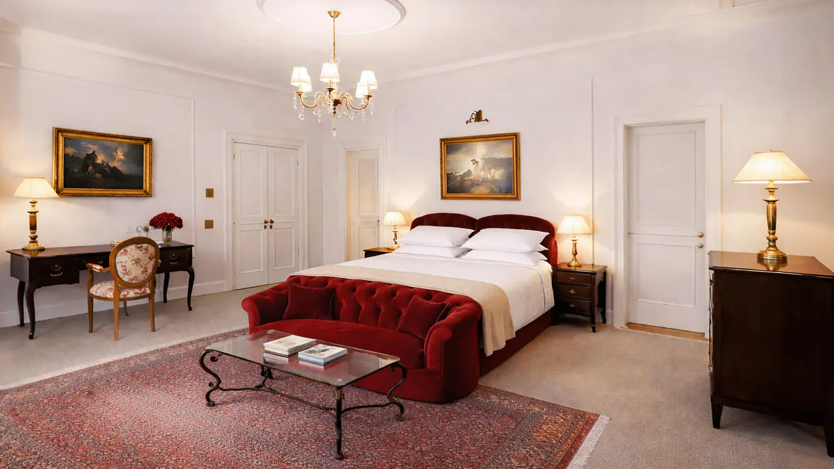 Badrutt's Palace junior suite, St. Moritz