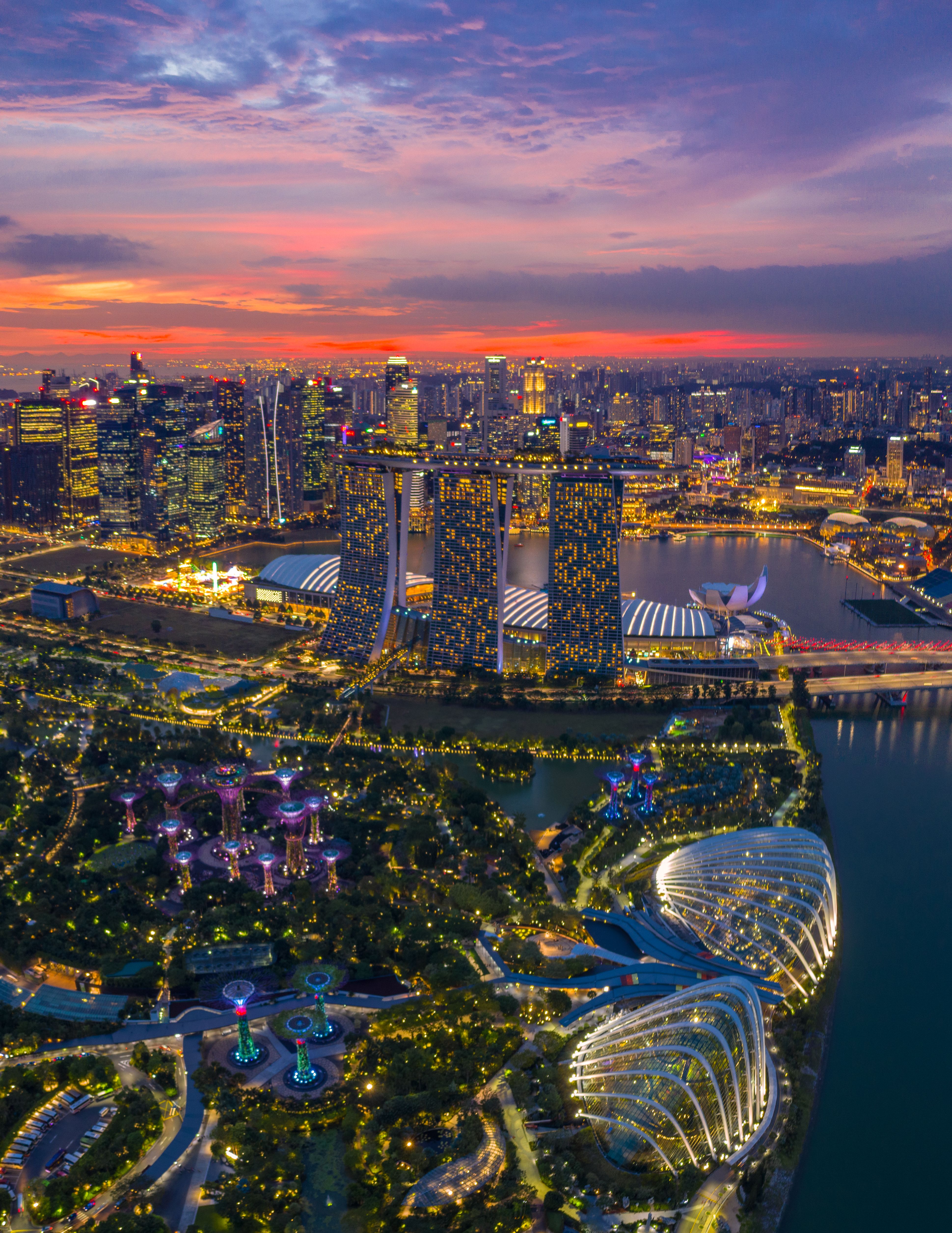 Singapore city lights